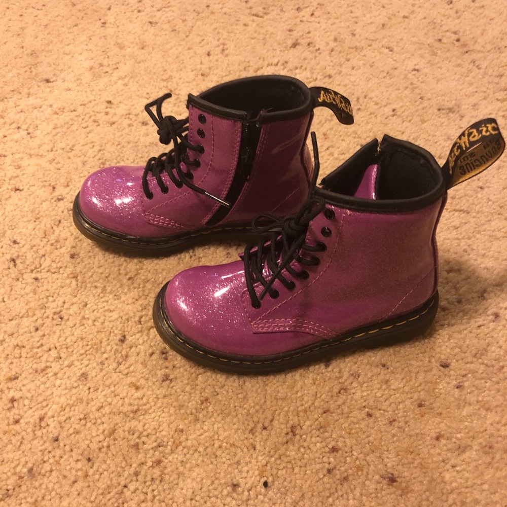 EUC Toddler sz 10 purple glitter Dr. Martens boots